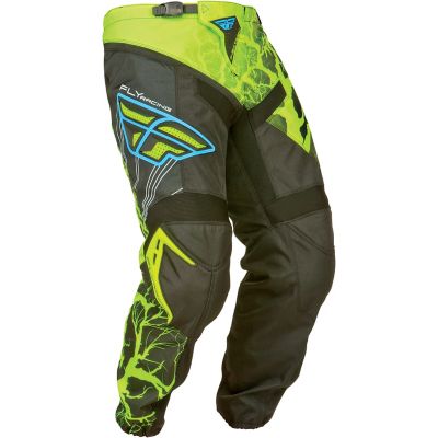 FLY Racing 2015 Kid's F-16 Limited Edition Off-Road Motorcycle Pants -24 Hi-Vis/Blue pictures
