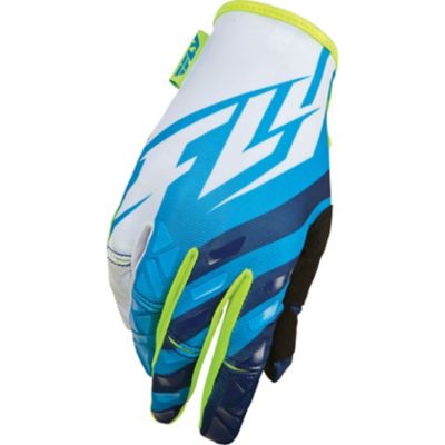 FLY Racing 2015 Kid's Kinetic Off-Road Motorcycle Gloves -XS Hi-Vis/Blue pictures