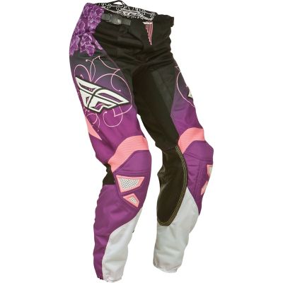 FLY Racing 2015 Women's Kinetic Off-Road Motorcycle Pants -13/14 Black/Purple/Pink pictures