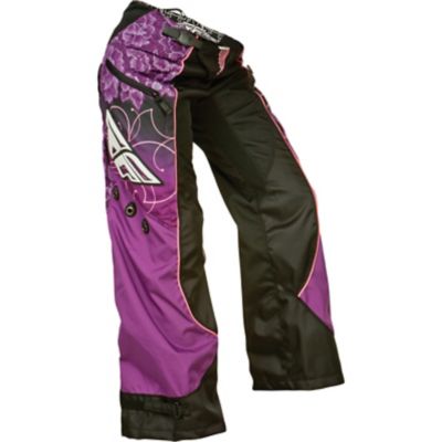 FLY Racing 2015 Women's Kinetic Over Boot Off-Road Motorcycle Pants -0/2 Black/Purple/Pink pictures