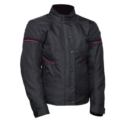Bilt Women's Lottie Waterproof Motorcycle Jacket -LG Black/Pink pictures