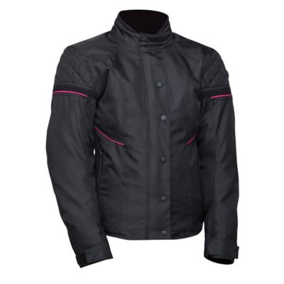 Bilt Women's Lottie Waterproof Motorcycle Jacket -SM Black/Pink pictures