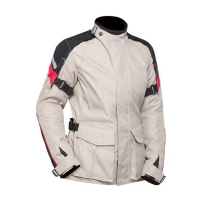 Sedici Women's Adriana Waterproof Motorcycle Jacket -XL Sand/Black/Red pictures