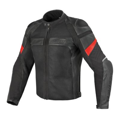 Dainese Air-Frazer Leather and Mesh Motorcycle Jacket -US 38/Euro 48 Black pictures