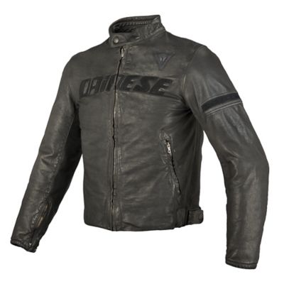 Dainese Archivio Leather Motorcycle Jacket -50/60 Black pictures