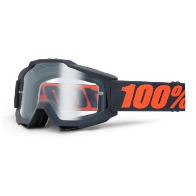 100% Accuri Gunmetal Off-Road Motorcycle Goggles -Clear Gunmetal pictures