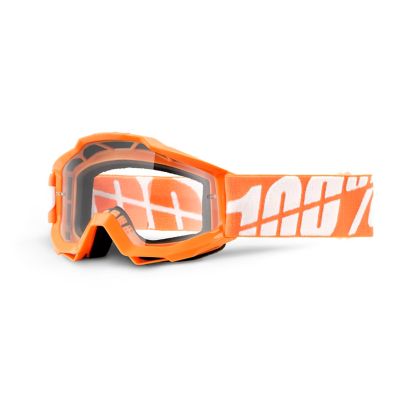 100% Kid's Accuri Junior Caltrans Off-Road Motorcycle Goggles -Clear Orange pictures