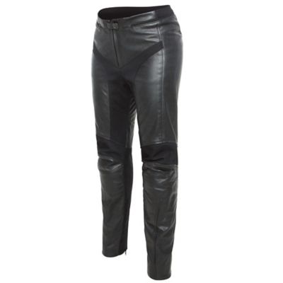 Bilt Women's Grace Leather Motorcycle Pants -12 Black pictures