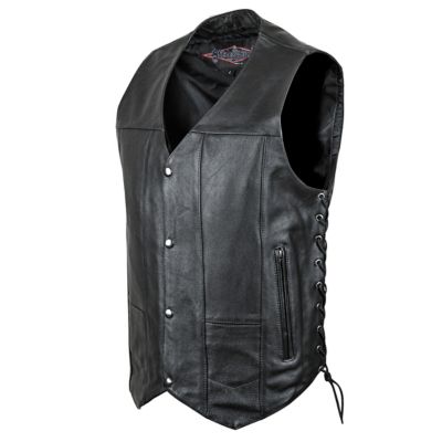 Street & Steel 2nd Amendment Leather Motorcycle Vest -2XL Black pictures