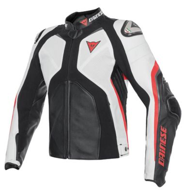 Dainese Super Rider LE Leather Motorcycle Jacket -US 42/Euro 52 Black/White Blue pictures