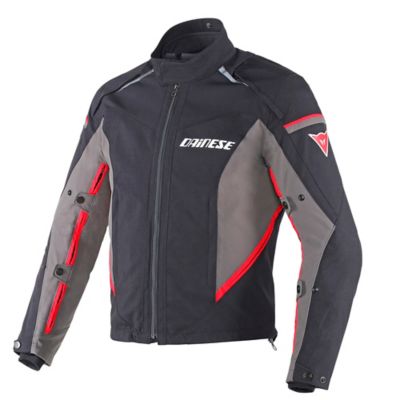 Dainese Rainsun Waterproof Motorcycle Jacket -US 38/Euro 48 Black/Gray/Red pictures