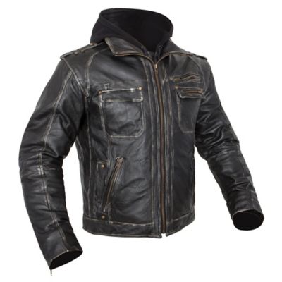 Custom Bilt Drago Leather Motorcycle Jacket -3XL Black pictures