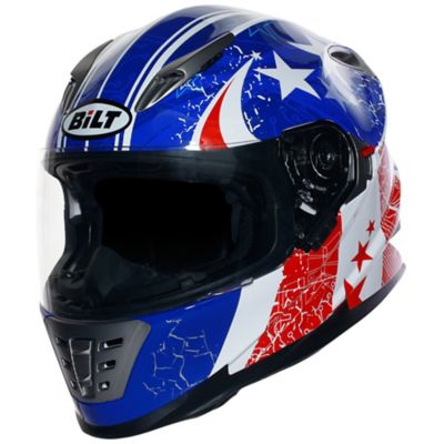 Bilt Old Glory Full-Face Motorcycle Helmet -LG Red/White/Blue pictures