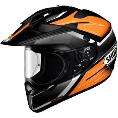 Shoei Hornet X2 Seeker Dual-Sport Motorcycle Helmet -LG Black/Orange pictures