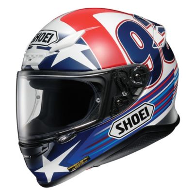 Shoei Rf-1200 Marquez Indy Full-Face Motorcycle Helmet -SM Red/White/Blue pictures