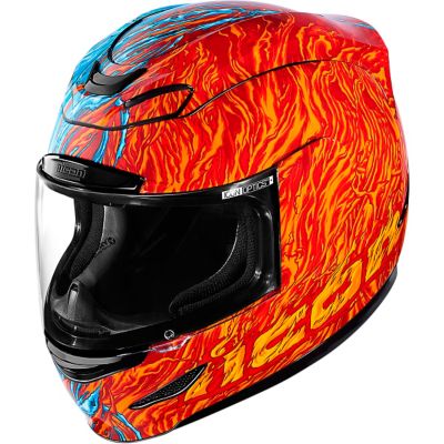 Icon Airmada Elemental Full-Face Motorcycle Helmet -MD Orange/ Blue pictures