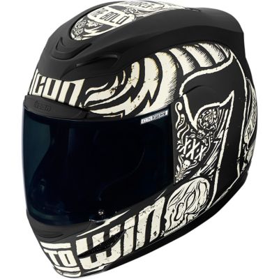 Icon Airmada Lucky Time Full-Face Motorcycle Helmet -XL Black Rubatone pictures