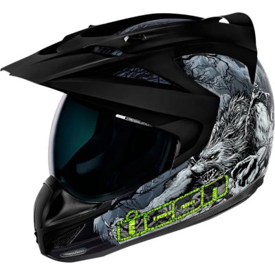 Icon Variant Thriller Dual-Sport Motorcycle Helmet -LG Black pictures