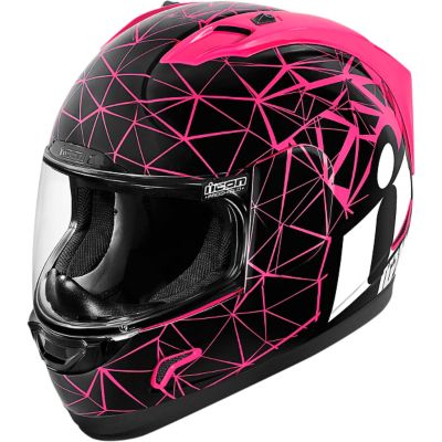 Icon Women's Alliance Crysmatic Full-Face Motorcycle Helmet -SM Pink pictures