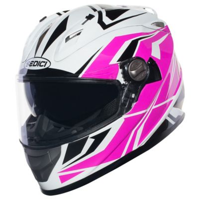Sedici Women's Strada Vivo Full-Face Motorcycle Helmet -LG White/Pink/Black pictures