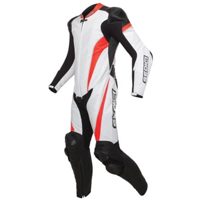 Sedici Primo One-Piece Leather Motorcycle Suit -US 42/Euro 52 Black/White pictures