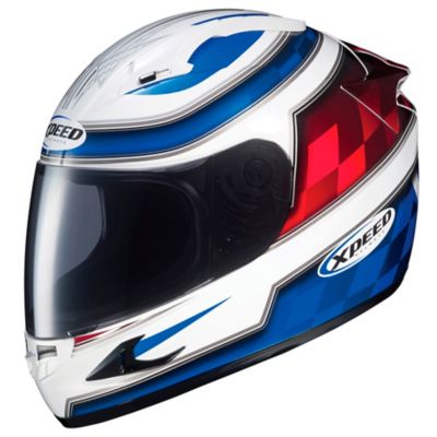 Xpeed Xf708 Chaser Full-Face Motorcycle Helmet -XS White/ Blue/Red pictures
