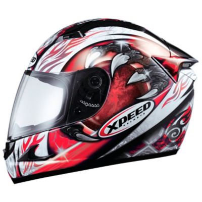 Xpeed Xf708 Eclipse Full-Face Motorcycle Helmet -XS Red pictures