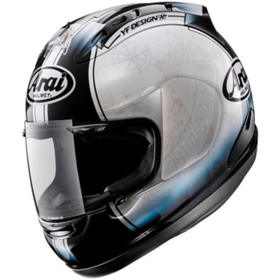 Arai Corsair V Harada Tour Full-Face Motorcycle Helmet -MD Black/White Blue pictures