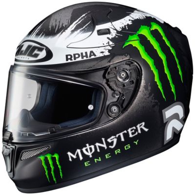 HJC Rpha 10 Lorenzo Ghost Fuera Full-Face Motorcycle Helmet -XS Black/White/Multicolor pictures