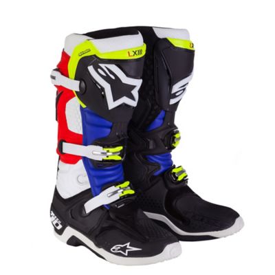 Alpinestars Barcia LE Tech 10 Off-Road Motorcycle Boots -8 Black/Red/Blue pictures