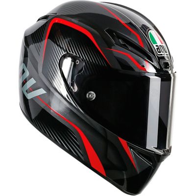 AGV GT Veloce TXT Full-Face Motorcycle Helmet -LG Black/Gunmetal/Red pictures