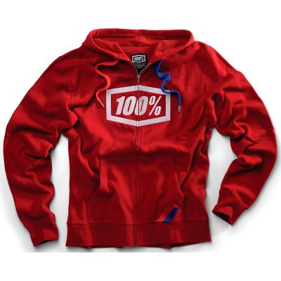 100% Syndicate Zip Hoody -MD Red pictures