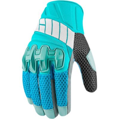 Icon Women's Overlord Mesh Motorcycle Gloves -LG Blue pictures