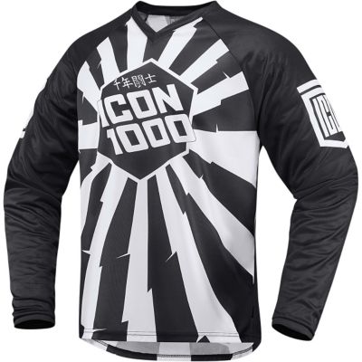 Icon 1000 Jackknife Jersey -MD Black/White pictures