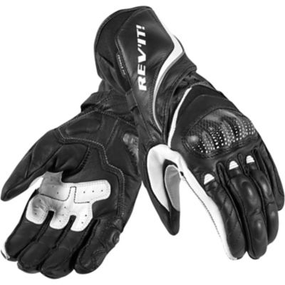 Rev'it! Women's Xena Leather-Textile Motorcycle Gloves -LG White/Green pictures