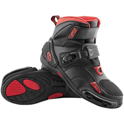 Speed AND Strength Full Battle Rattle Motorcycle Boots -12 Black/Red pictures