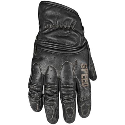 Speed AND Strength Rust and Redemption Leather Motorcycle Gloves -MD Black pictures