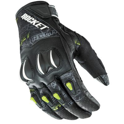JOE Rocket Cyntek Leather-Textile Motorcycle Gloves -2XL Hi-Viz Yellow pictures