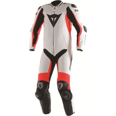 Dainese D-air Racing Misano Perforated One-Piece Leather Motorcycle Suit -US 44/Euro 54 Black/ Black/Red pictures