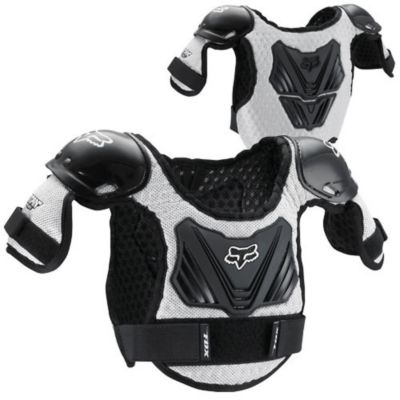 FOX PeeWee Titan Roost Deflector -SM/MD Black/ Silver pictures
