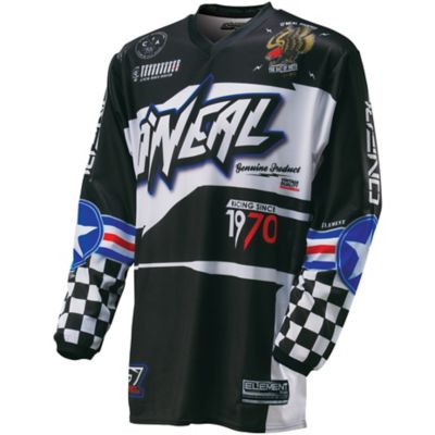 O'neal Element Afterburner Off-Road Motorcycle Jersey -LG Black/Blue pictures