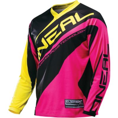 O'neal Girl's Element Off-Road Motorcycle Jersey -MD Pink/Yellow pictures
