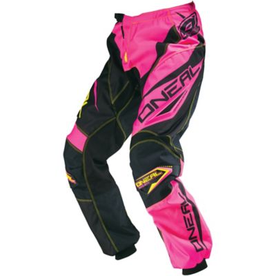 O'neal Girl's Element Off-Road Motorcycle Pants -12/14 Pink/Yellow pictures
