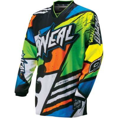 O'neal Kid's Mayhem Glitch Off-Road Motorcycle Jersey -SM Black Neon pictures