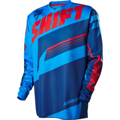 Shift Assault Off-Road Motorcycle Jersey -XL Yellow/ Blue pictures