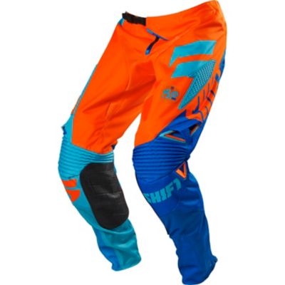 Shift Faction Off-Road Motorcycle Pants -34 Orange/ Blue pictures