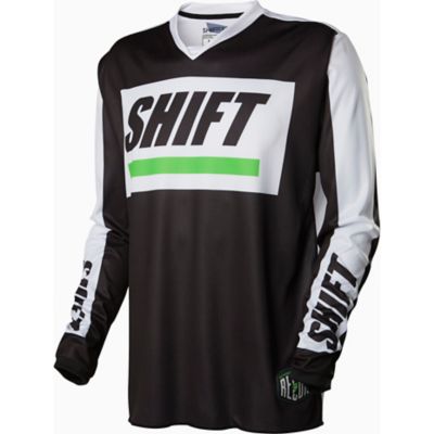 Shift Recon Caliber Off-Road Motorcycle Jersey -MD Black/White pictures