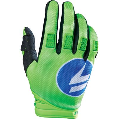 Shift Strike Off-Road Motorcycle Gloves -MD Blue/Green pictures