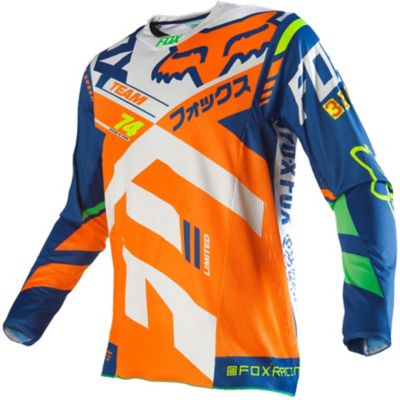 FOX 360 Divizion Off-Road Motorcycle Jersey -LG Orange/ Blue pictures