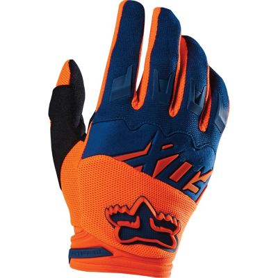 FOX Dirtpaw Race Off-Road Motorcycle Gloves -SM Orange/ Blue pictures